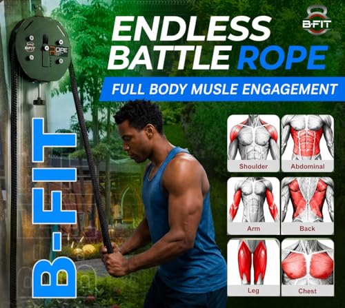 Image of B Fit Pull Rope Fitness Rope Training Endless Trainer Training Endless Rower Machine Gym Equipment Exercise. (E002)