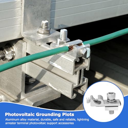 Toumdafine Solar Modul Erdungsklemme 6pc Erdungsklemme Aluminium,Photovoltaik Modul Erdungsklemme,erdungsklemme pv, ,Modul Erdungsklemme, erdungsklemme ob,erdungsklemme solar，erdungsklemme