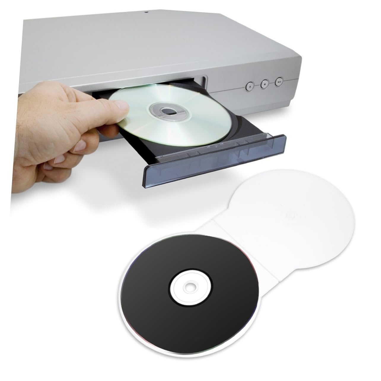 Ciieeo Custodia Per Cd Singolo e Custodie Per Dvd in Plastica Trasparente, Portatili e Resistenti, Set Da 50 Pezzi Per Viaggi, Casa e Auto Protezione Antigraffio