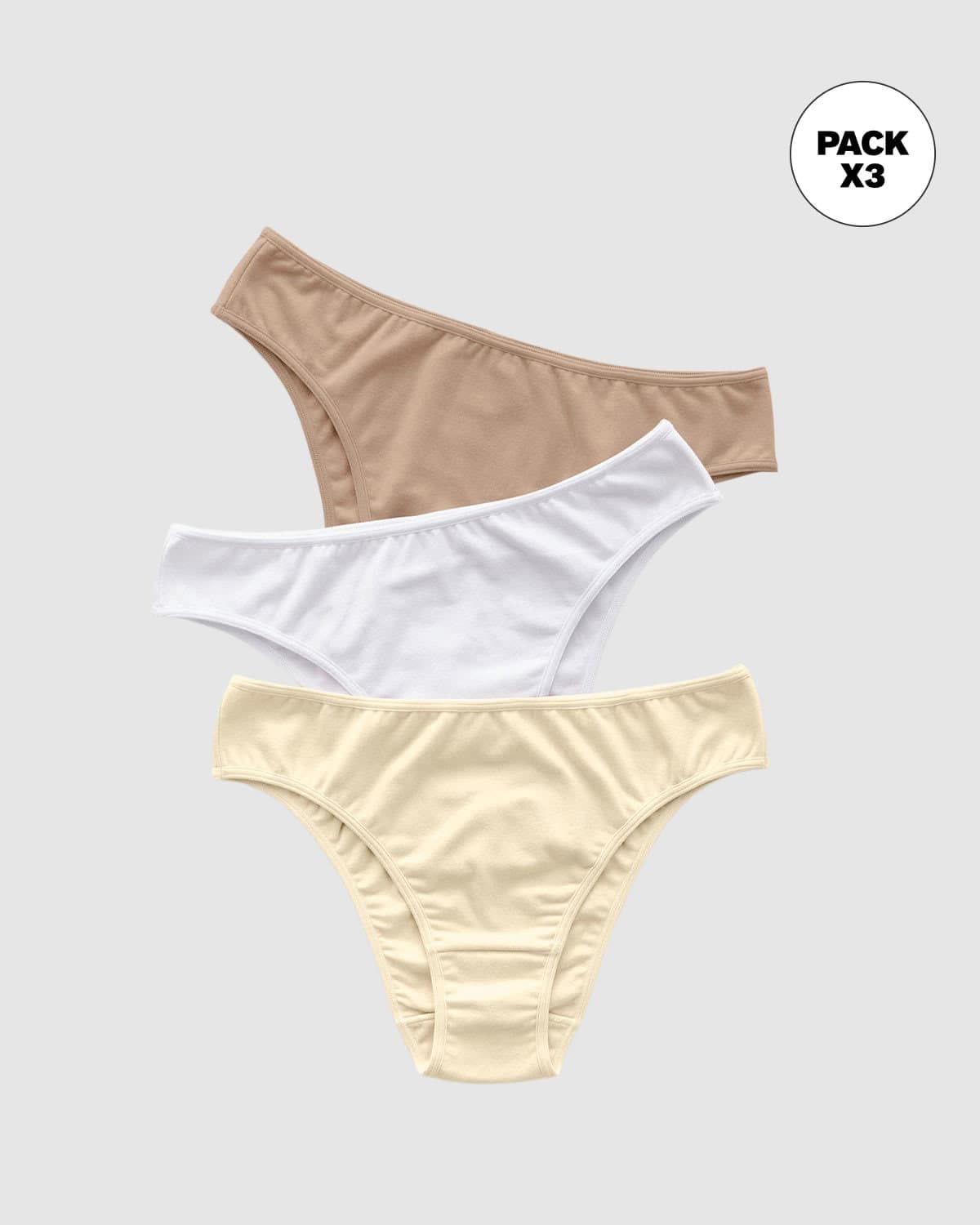 Leonisa Confezione da 3 Paia di Slip a Brasiliana in Cotone