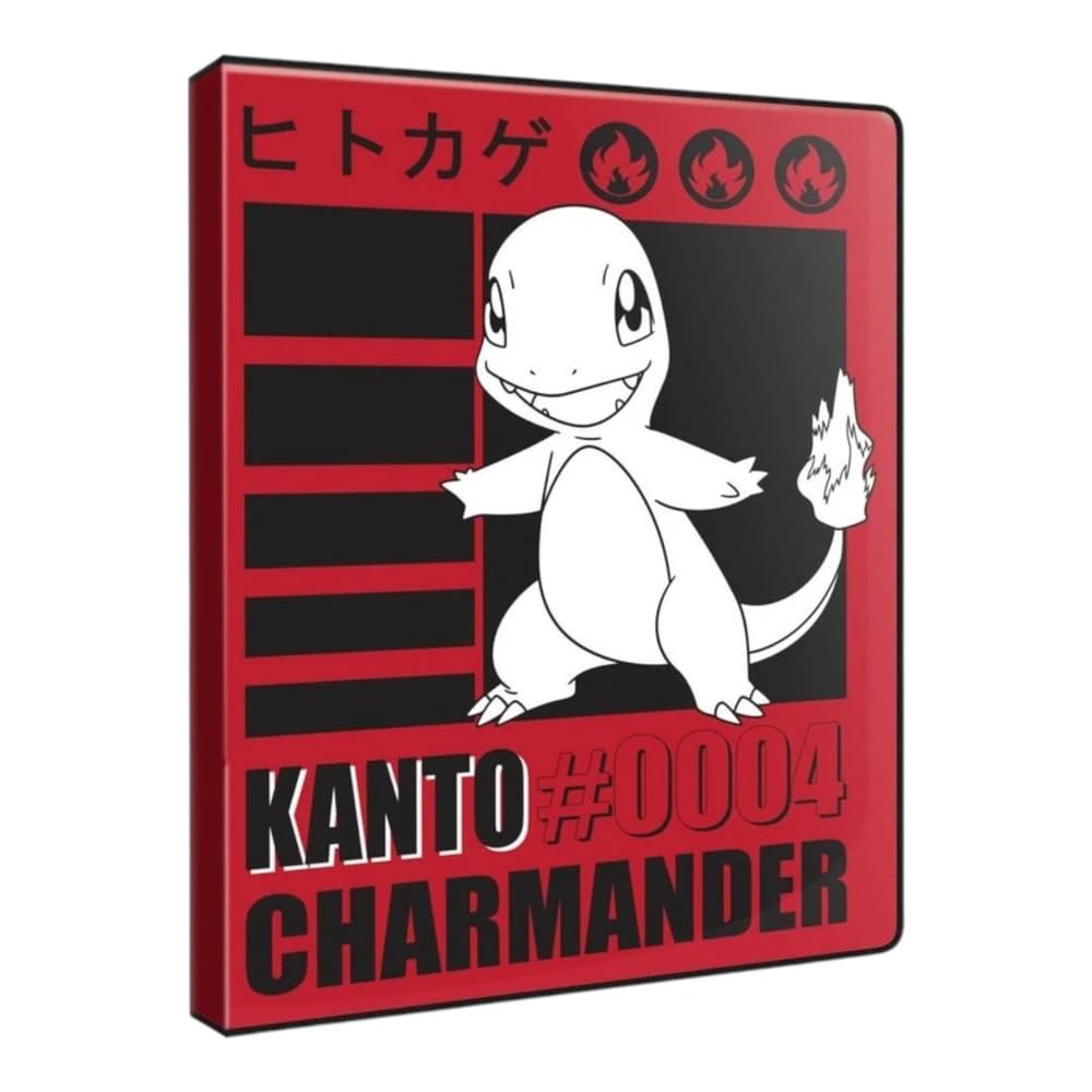 Ultra PRO - Charmander 9 Pocket Portfolio for Pokemon, Red, 0.71 cm x 9.09 cm x 11.61 cm