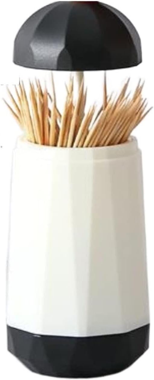 toothpick dispenser Automatic toothpick box Household convenient Creative simple toothpick holder restaurant Plastic storage jar tooth pick dispense (Color : Red)
