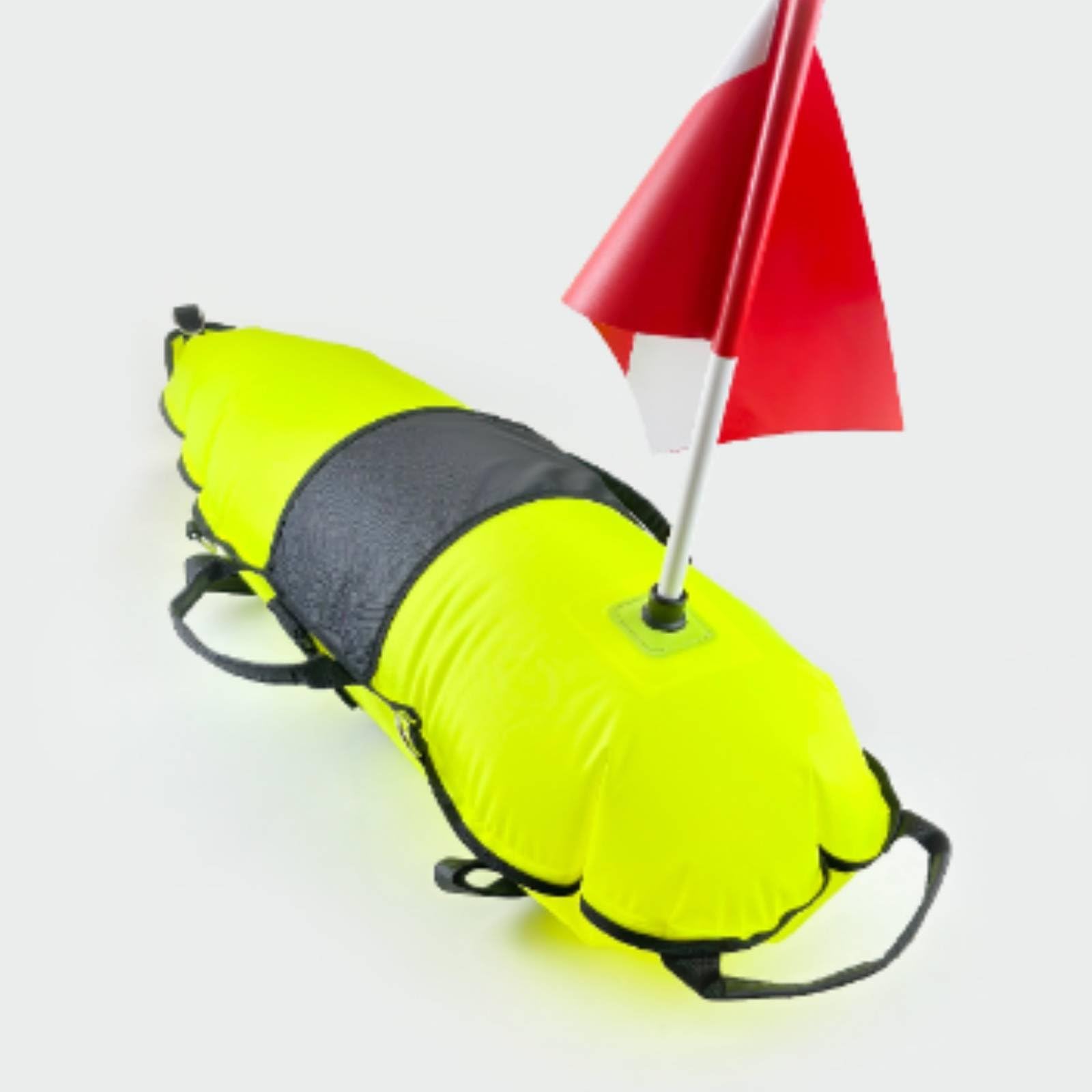 harayaa Tauchen Rettungsboje Aufblasbare Boje Signalboje Markierungsboje für Positionsmarkierung aus Widerstandsfähigem TPU Und Nylon für Freitauchen