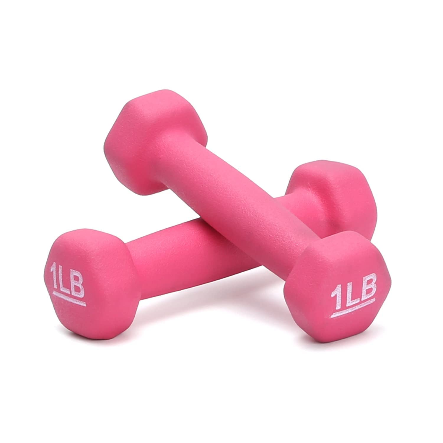 JIMWALT Premium Half Coating Cast Iron Neoprene Fixed Weight Dumbbells (1 LB Each (Pink)) (B0BT9S51GX) Amazon Price History, Amazon Price Tracker