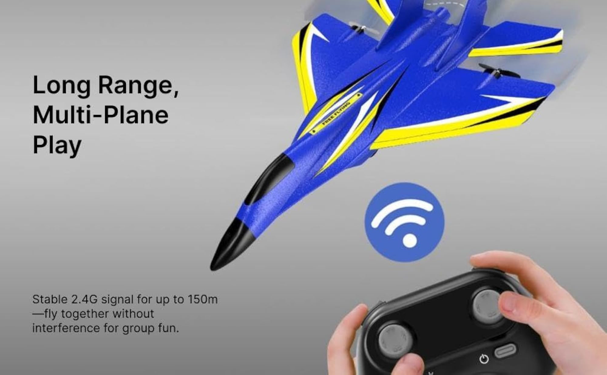RC Plane with LED Light Easy to Fly Fighter
