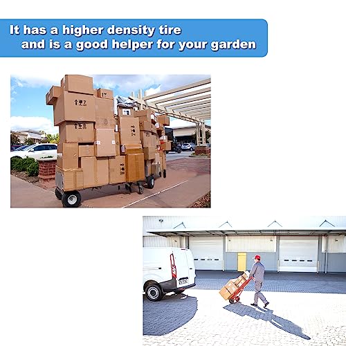 Image of 2-Pack 4.10 /3.50-6 inch Flat Free Tire with Rim,13 inch Hand Truck Utility Universal Wheels, 3 inch Centered Hub with 5 /8 inch Ball Bearings,w /Grease Fitting,410 /350-6 inch,410 /350x6