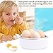 MICOOK Microwave Egg Cooker, Microwave Egg Boiler with Safe Buckle and Handle, No Piercing Required, Dishwasher Safe, Only 5 Minutes for Hard or Soft Boiled Eggs, Chicken Shape(White)