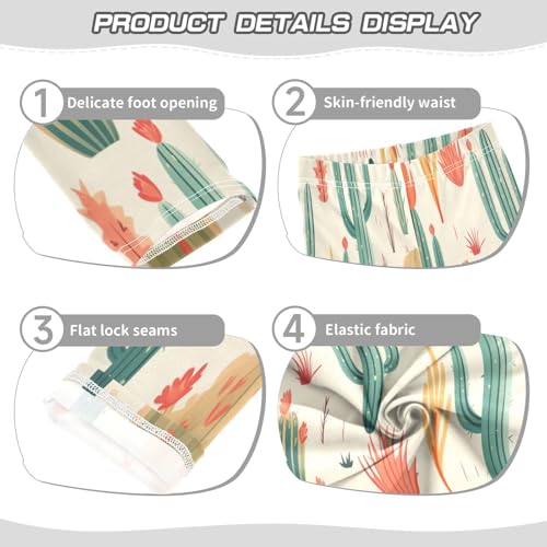 Bolaz Toddler Girls Leggings Printed Yoga Pants Leggings -311- Cactus for Kids3