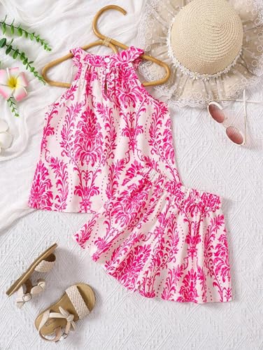 Image of Lymio Junior's Girls Clothing Set | Kids Co-ord Set | Trendy Top and Short for Girl | Summer Wear Kids Dress (DGF-56-60)