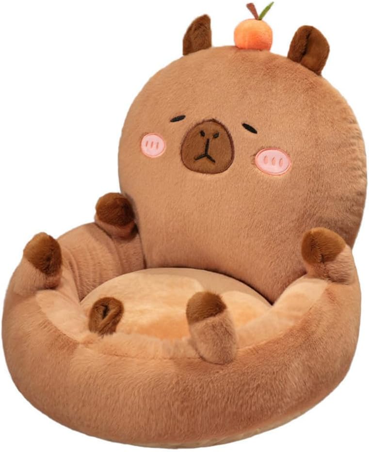 Capy Office Chair Cushion Seat Pad with Backrest Soft Lazy Sofa Floor Pillow for Desk Chairs Room Decor 19.7 x 19.7 inch