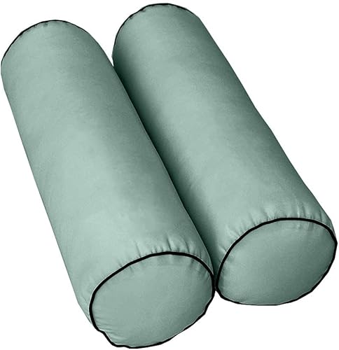 Miniatura 4 de * Solo funda*-Estilo 6 fundas de almohada para colchón de sofá cama para exteriores, ribete de tubería de contraste, tamaño individual XL - AD002