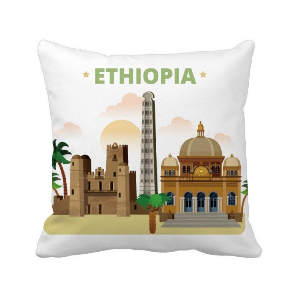 Housse de coussin Éthiopie City Castle, décoration élégante et lin de qualité pour votre canapé