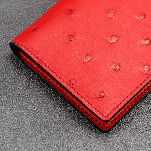Image of HISCOW Full Grain Leather Business Card Holder Case | Minimalist EDC wallet, gusset holds 25 cards, ID window, fits folded bills, bifold profile, premium gifts for men & women