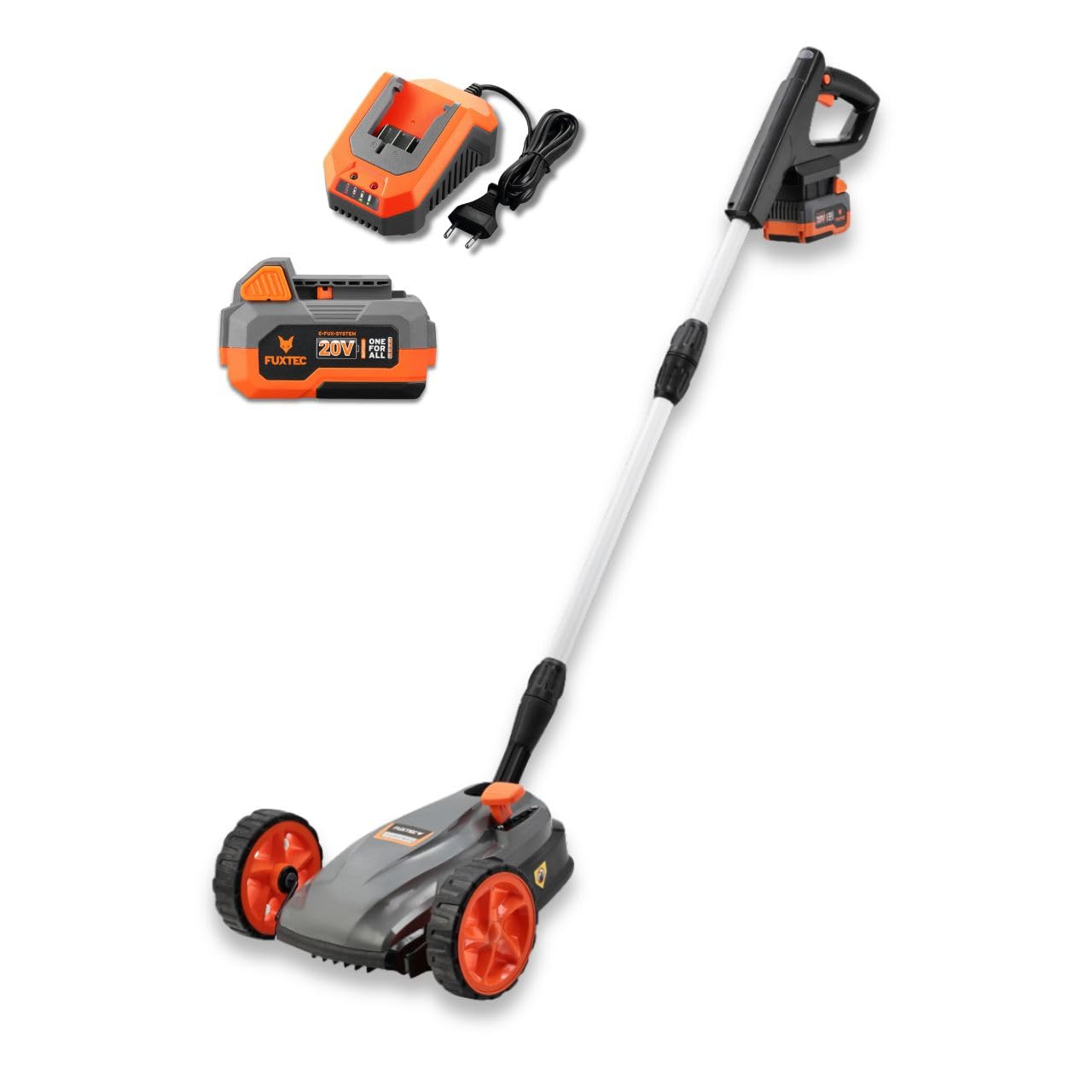 FUXTEC Tondeuse sans Fil FX-E1RMEH20 20V 4Ah 22cm 6000 TR/Min 3 Hauteurs