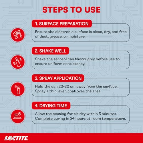 Image of LOCTITE 3900 Conformal Coating Spray for PCB & Electronics | Fast-Drying Transparent Protective Coating | Prevents Rust & Corrosion | For Professional-Grade Conformal Coating Applications | 500ml