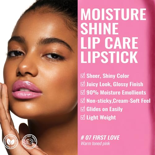 2. Bild von Oulac 2 in1 Lippenstift und Lip Balm, Saftiger und Glänzender lippenpflege Lippenstift,Geschmeidige und Hydratisierte Lippen, Glänzendes Finish für trockene, rissige, spröde Lippen, Vegan 07