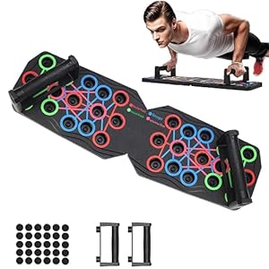 LUREASY Push Up Board, Portable Multi-Function 16 in 1 Push Up Bar, Push up Handles for Floor,Professional Push Up Strength Training Equipment