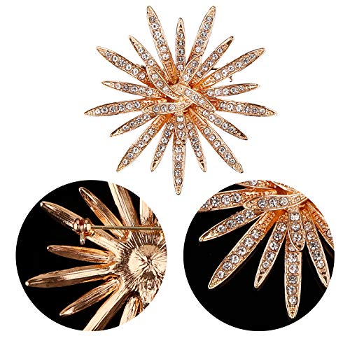 Image of Pearl Diamond Brooch Pins for Dress Sweater Scarf, Wedding Party Decoration Birthday Christmas Gift
