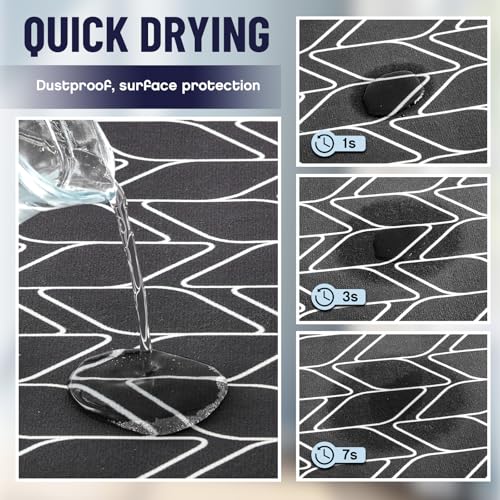 Image of Teenyyou 1 Pcs 26 inch x 18 inch Dryer Top Protector Mat, Washer and Dryer Topper, Non Slip Waterproof Machine Cover Dust Proof Quick Drying Topper Pad for Laundry and Kitchen (Classical)