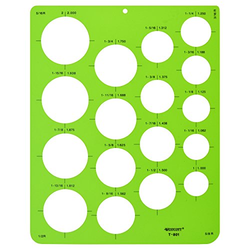 Westcott Technical Circles Drawing Template (T-801)