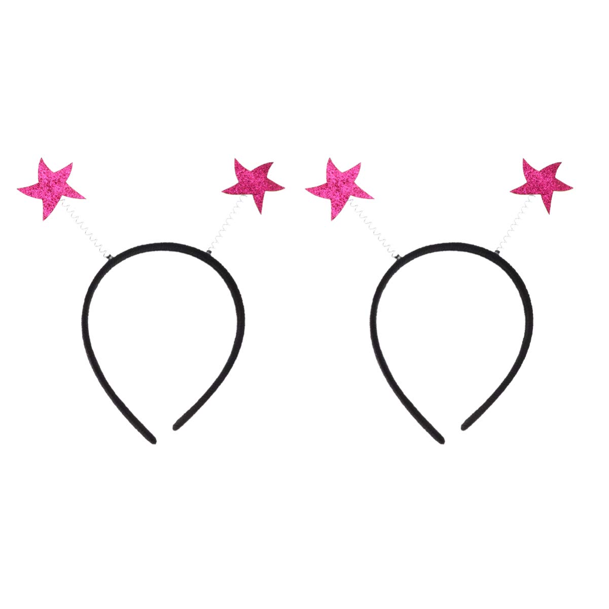 AmosfunStar Headband Head Bopper Silver Star Glitter Headbands Christmas Birthday Wedding New Year Party Hair Accessories 3 Pieces Unisex Party Bag Filler Party Bag