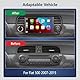 Aphrfamma Doppel-DIN-Autoradio kompatibel mit drahtlosem Carplay Android Auto für FIAT 500 2007-2015-Zoll IPS Bluetooth/FM/AM Radio/USB/EQ (Schwarz)