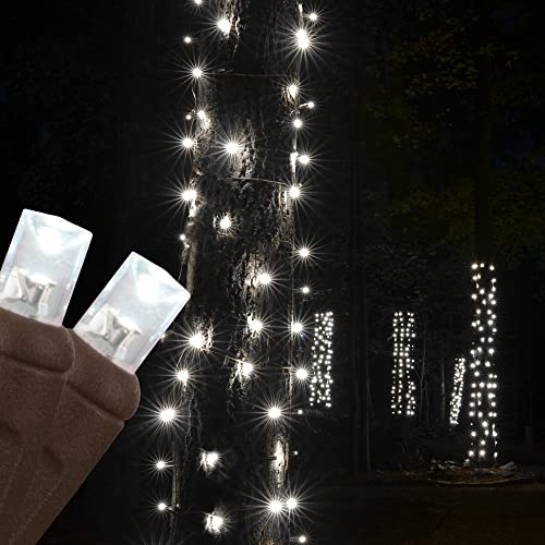 Wintergreen Lighting StretchNet Pro Expandable Christmas Net Lights &ndash; Cool White Tree and Trunk...