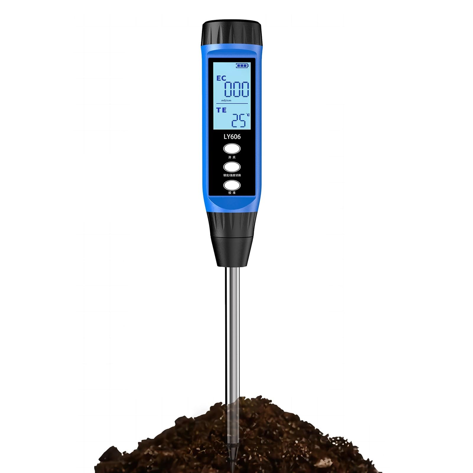 Gleba EC Tester gleby, miernik przewodności EC, miernik pH - gleba o wysokiej dokładności, nawóz hydroponiczny, temperatura soli odżywczej, do pielęgnacji roślin