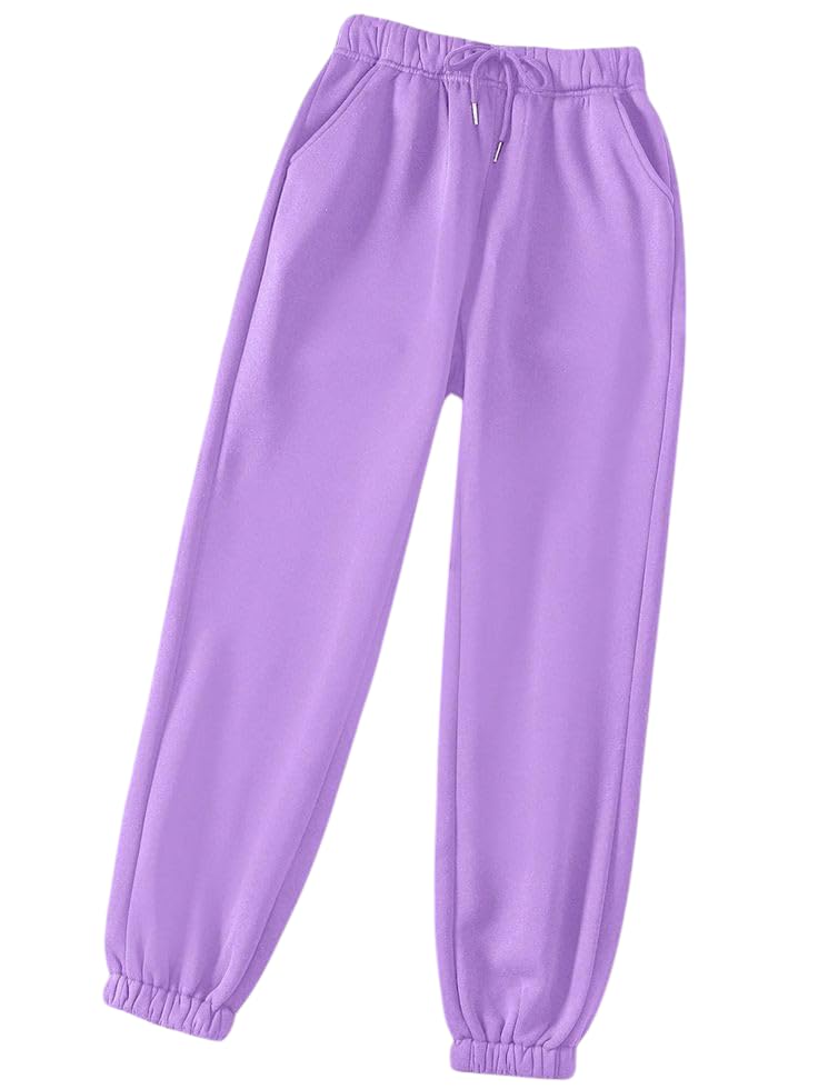 Image of Womens Sweatpants Loose Fit Jogger, Comfort Bottom Wear, Fleece Bottom Gym & Sleepwear Winter Trendy Trousers with Pockets Pajama Pants for Womens & Girls