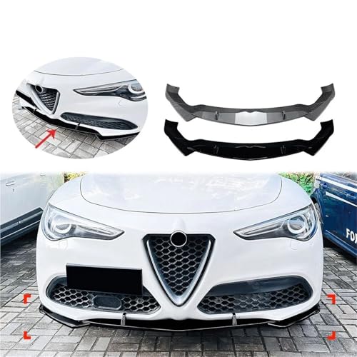 Canards de pare-chocs avant Alfa Romeo Stelvio aspect carbone - 5