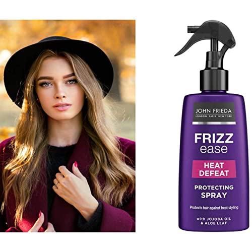 John Frieda Frizz Ease Heat Defeat Protecting Spray For Heat Styling Wavy, Curly And Frizzy Hair, 150 Ml #TOP4