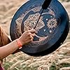 Shaman Drum 10 inch, Handmade Shamanic Drum with Drum Stick, Sound Healing Drum Instrument, Vintage Percussion Instruments Drums, Frame Drum for Meditation and Home Decoration #2