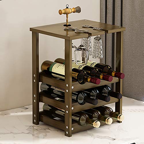 Soporte para botellas de vino Ruby Lil de bambú pequeño miniatura 1