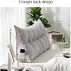 HHXX Bed Backrest Pillow, Triangular Wedge Cushion, Upholstered Headboard Back, Support for Sitting Up in Bed Bed Back Support for Reading Relaxing (Chair Cushion, Sofa, Bed