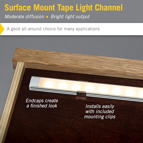 Image of Armacost Lighting LED Tape Light Mounting Channel, Surface Mount, Silver 5-Pack 960050N