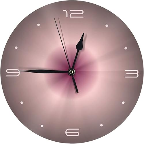 Miniatura 1 de Reloj de pared digital de 10 pulgadas, reloj redondo rosa con diseño iluminado, reloj escolar, digital, silencioso, sin tictac, decorativo, sala de