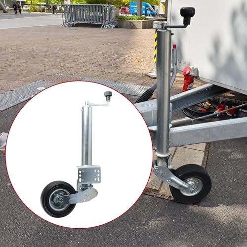 400kg 60mm Anhänger Automatisch faltbares Stützrad Stabilisierendes Bugrad Geeignet für Anhänger, Wohnwagen, Zugfahrzeug