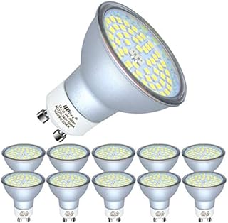 10x 4W GU10 LED Bulbs Cool White Spot Lights Replace 35W Halogen 6000K 240V for Ceiling Spotlight Downlight Fitting