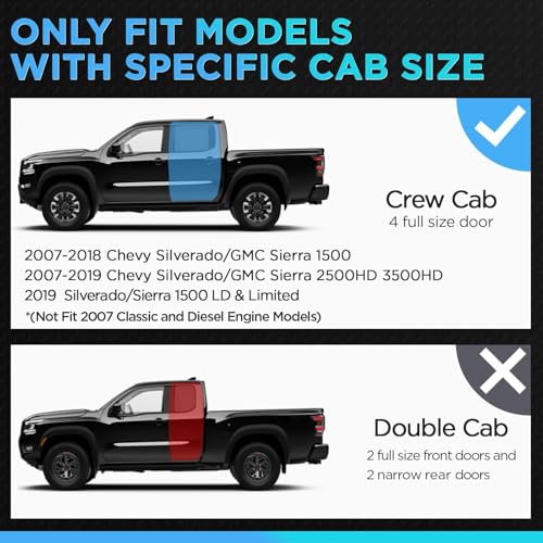 Estribos laterales acero carbono para Chevy Silverado 2007-2019 miniatura 2