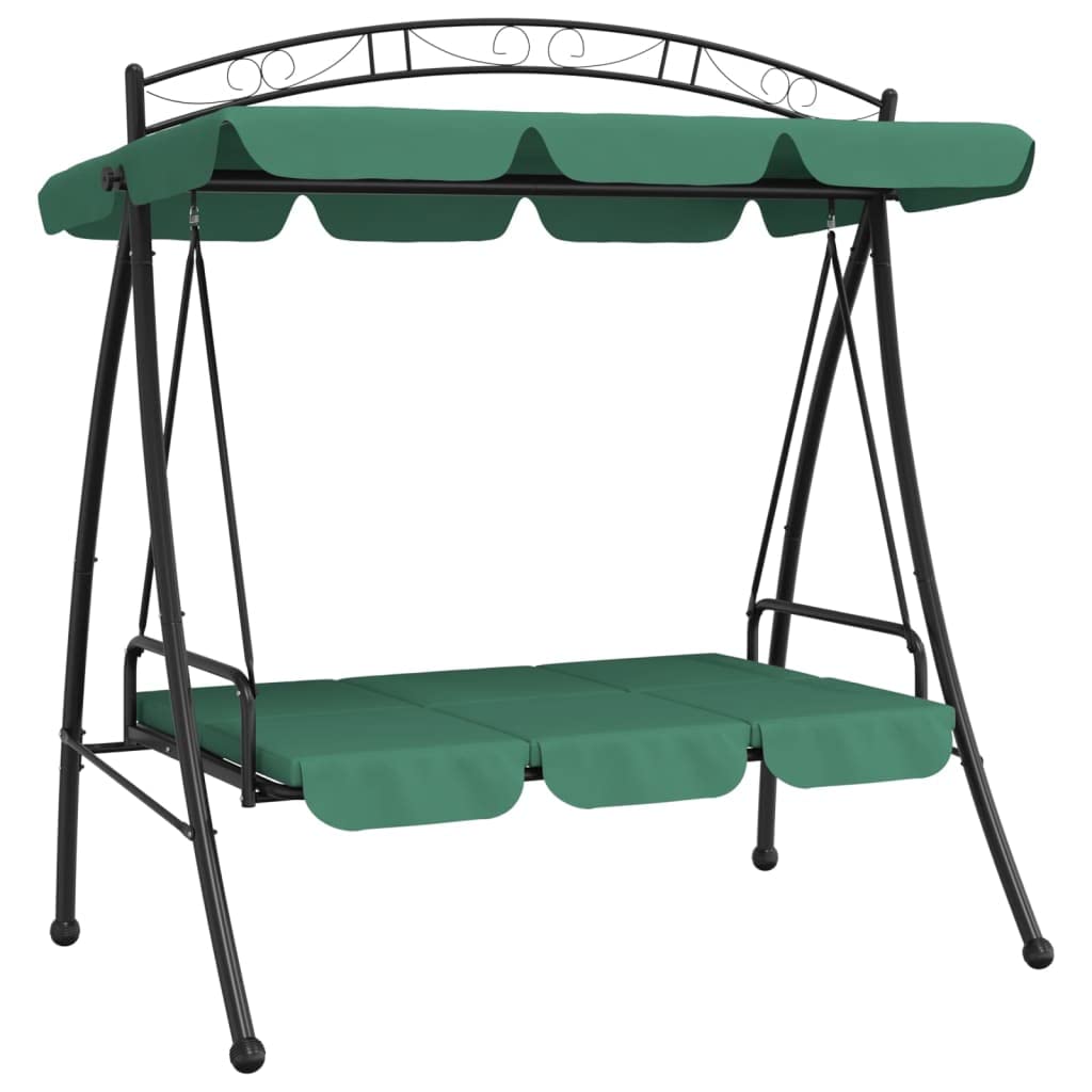Generic Panca a Dondolo Trasformabile da Esterno con Baldacchino, Letto Trasformabile per 2 Persone, per Patio, Giardino o Balcone (Verde)