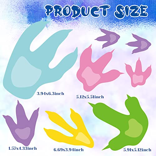 Fumete 48 Pcs Dinosaur Wall Decals Dinosaur Footprint Stickers For Floor Removable Dinosaur Decor For Bedroom Bathroom Dinosaur Feet Room Decor For Kid Nursery Birthday Party #TOP2