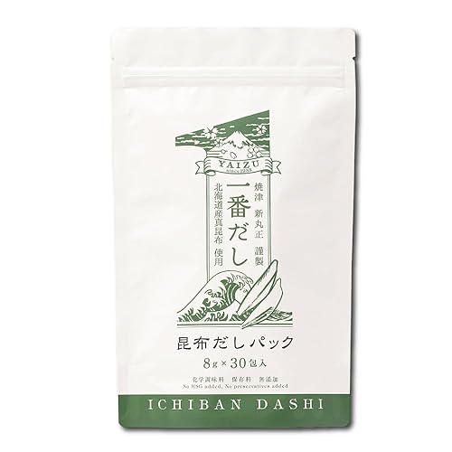 Dashi Powder Hecho en Japón Paquete de caldo de mariscos Dashi Ichiban Dashi Caldo de algas Kombu (0.28 oz x 30 paquetes)