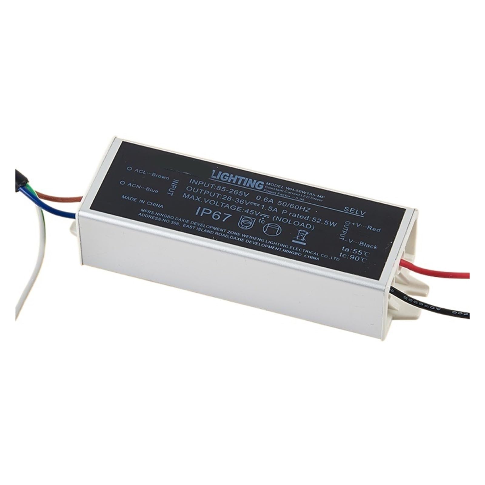 Alimentation LED 50W 1500mA pilote à courant constant pour projecteur