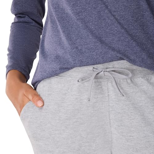 Hanes Originals Joggers, 100% Cotton Jersey Sweatpants for Women, 29" Inseam, Light Steel, Small - image 5