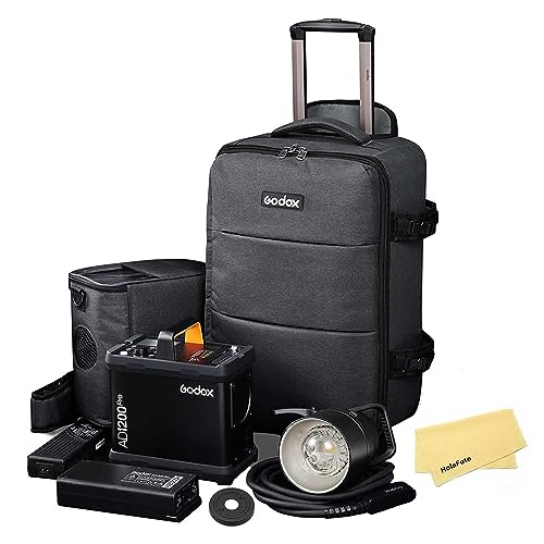 Godox AD1200Pro 1200Ws TTL Bloc Alimentation,36V/5200mAh Lithium Batterie,500 Pleine Puissance Flashs,0.01-2s Recharge Temps,40W LED Lampe Pilote pour Canon Nikon Sony Fuji Olympus Panasonic Pentax
