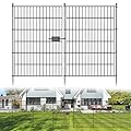 10 Panels No Dig Decorative Outdoor Garden Fence with Gate for Yard, 40 in(H) X 23.6 ft(L) Animal Barrier Fencing Rustproof Metal Wire Panel Border for Dog, Rabbits, and Patio Temporary Ground Stakes