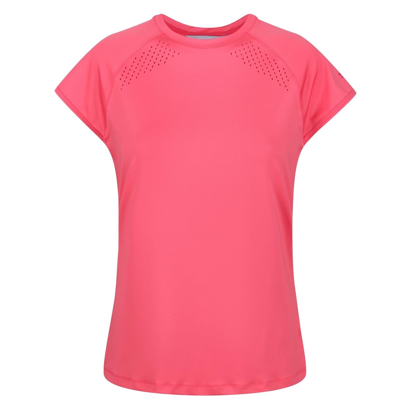 Regatta Luaza Women's Quick-Drying, Stretch, Moisture Wicking, Short Sleeve t-Shirt. Suitable for Walking and Hiking. Tropical Pink