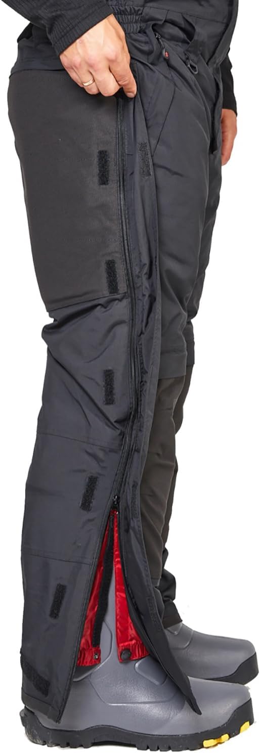 Close-up of side leg zipper on NORFIN Extreme 5 Bibs