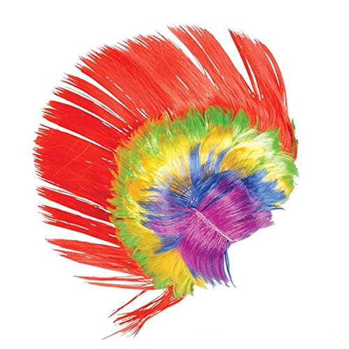 Light-Up Rainbow Mohawk Wig Costume Accessory