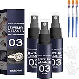 Spray detergente per gioielli a lucentezza istantanea, antiossidante e pulizia rapida, soluzione detergente per orologi, diamanti, argento, oro e gioielli